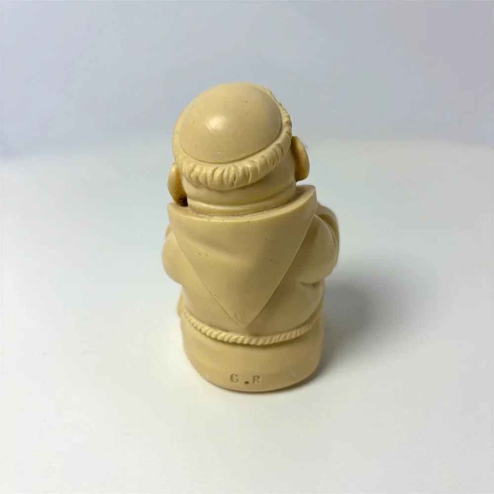 Vintage Gino Ruggeri Alabaster Monk Set‎ of 2 Jolly Friar Resin Figurines